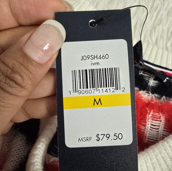 Tommy Hilfiger Women's Fair Isle Crewneck Cable Knit Winter Sweater NWT Medium - Picture 6 of 12